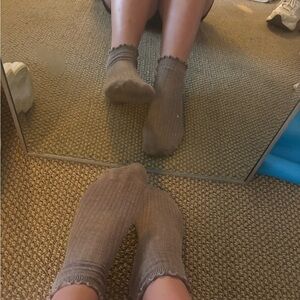 Used Worn Women Ruffle Socks